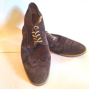 Classic Brown Suede Derby Shoes  By J&M Size 12 Very Good Condition